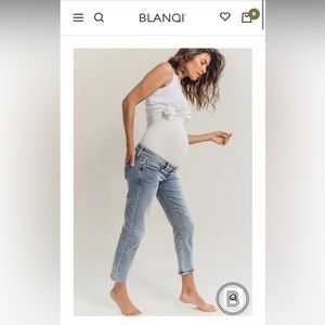 BLANQI® Maternity Belly Support Straight Crop Jeans